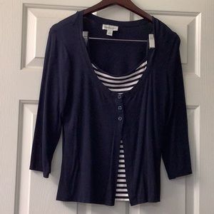 Coldwater Creek Navy Blue Top